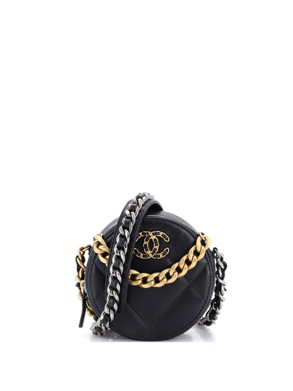 Chanel 19 Round Clutch With Chain #259233C25B